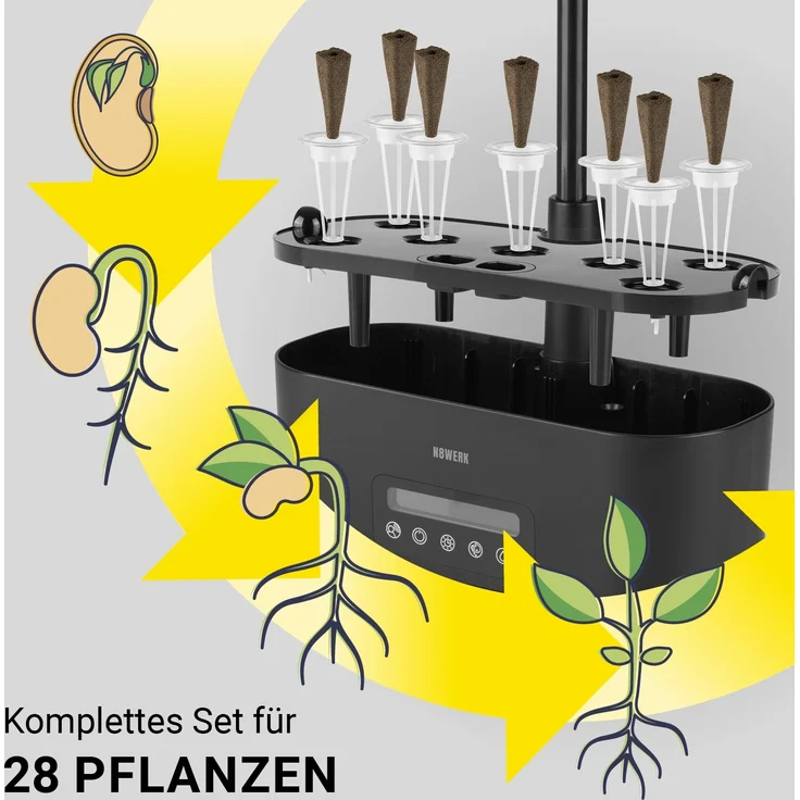 N8WERK Anzuchttablett N8WERK Pflanzenanzuchtstation Ersatzset 28 Stück – Bild 4