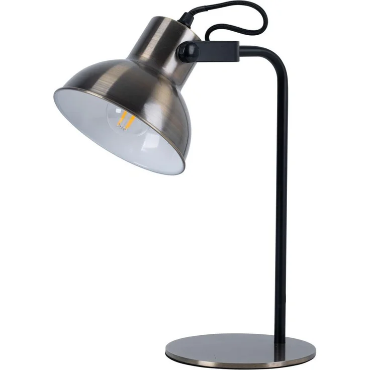 Tischleuchte, verstellbarer Spot, schwarz messing, H 33,5 cm – Bild 9