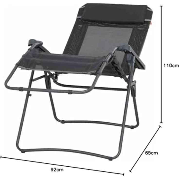 Siena Garden Campingstuhl COMFORT, stufenlos verstellbar, 91 x 65 x 19 cm M31065 – Bild 2