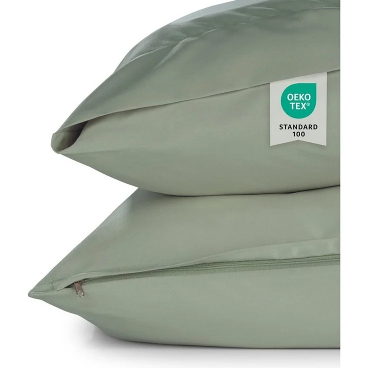 Blumtal Kissenbezüge aus gebürstetem Mikrofaser-Gewebe - Oeko-TEX zert. Kissenbezüge, (2 Stück), mit Reißverschluss oder Verschlusslasche – Bild 3