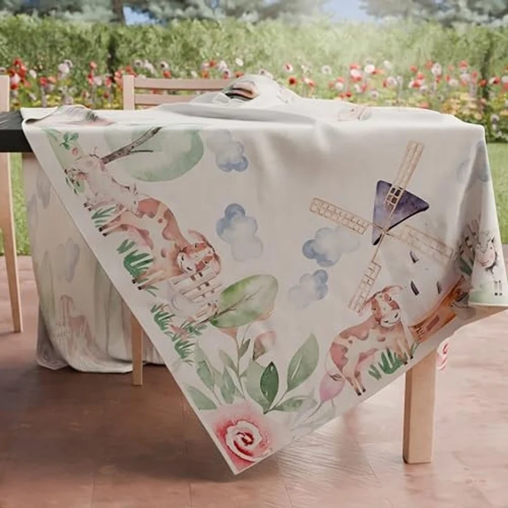 PETTI Artigiani Italiani - Fleckabweisende rechteckige Tischdecke für Partys und Geburtstage für Kinder, Tischabdeckung für Küche, Partydesign, 02 x 6 Plätze (140 x 180 cm), 100% Made in Italy – Bild 3