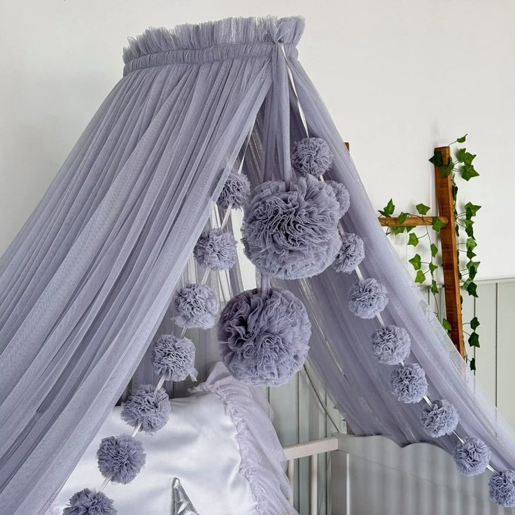 Baby Fancyroom Betthimmel Betthimmel aus 12 Meter Tüll aus 1. Klasse für Kinderbett Gitterbett, Himmel für Babybett Kinderbett – Bild 1