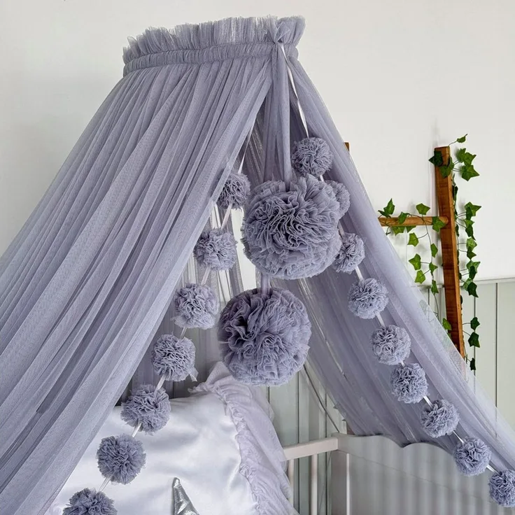 Baby Fancyroom Betthimmel Betthimmel aus 12 Meter Tüll aus 1. Klasse für Kinderbett Gitterbett, Himmel für Babybett Kinderbett