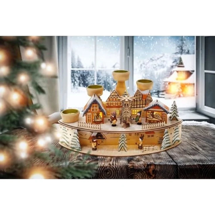 HTI-Living Weihnachtspyramide Adventsleuchter – Bild 2