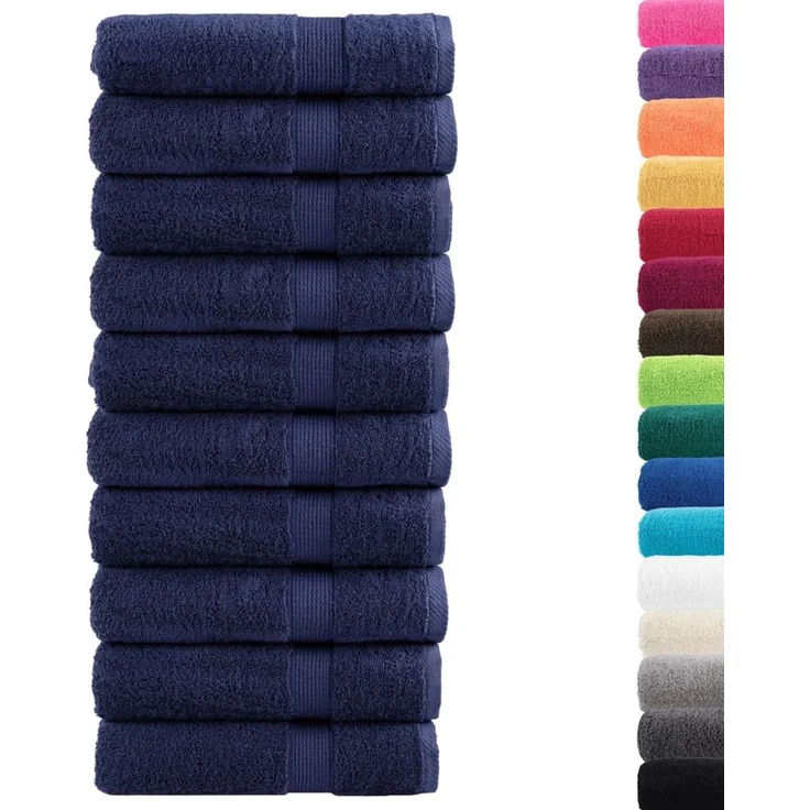vidaXL Premium Handtücher SOLUND 10 Stk. Marineblau 50x100 cm 600 g/m² 137259 – Bild 2