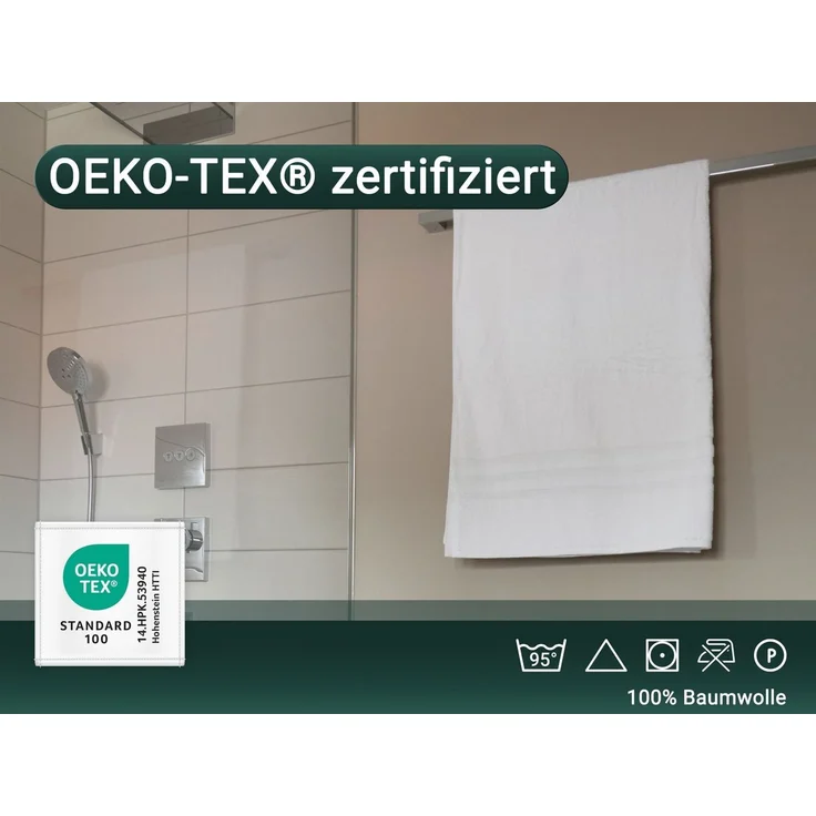 ZOLLNER Badetücher, Walkfrottier (2-St), 100 x 150 cm, 100% Baumwolle, vom Hotelwäschespezalisten – Bild 2
