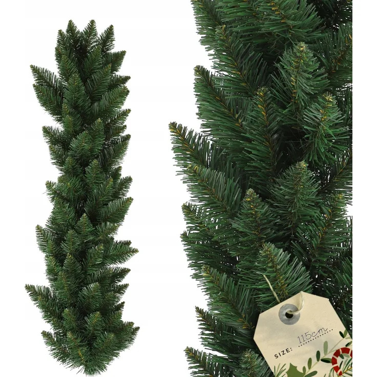 KADAX Weihnachtsbaumgirlande 112 cm grün dicht