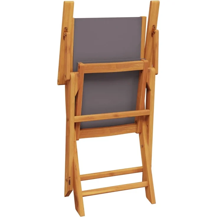 vidaXL Klappstühle, 8-teilig, anthrazitfarbener Stoff und Massivholz 3214579 – Bild 7