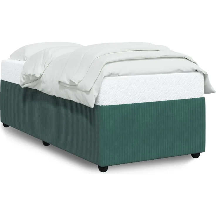 vidaXL Bettgestell ohne Matratze Dunkelgrün 100x200 cm Samt 3284991 – Bild 2