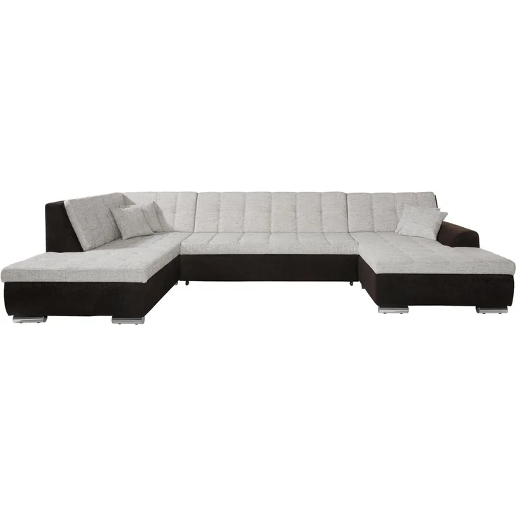DOMO collection Wohnlandschaft TREVISO inkl. Zierkissen, moderne Steppung, XXL: 364x201x83 cm, wahlweise mit Bettfunktion, in vielen Bezugsarten auch in Cord U-Form – Bild 1