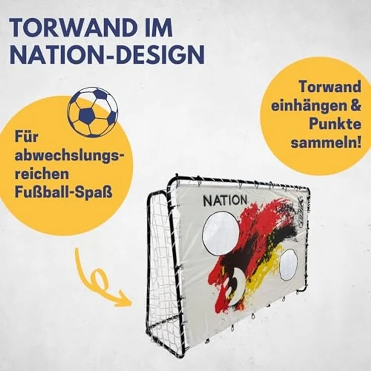 Best Sporting Fußballtor 11066 Torwand "Nation D" mit 2 Schusslöchern 193 x 150 – Bild 2