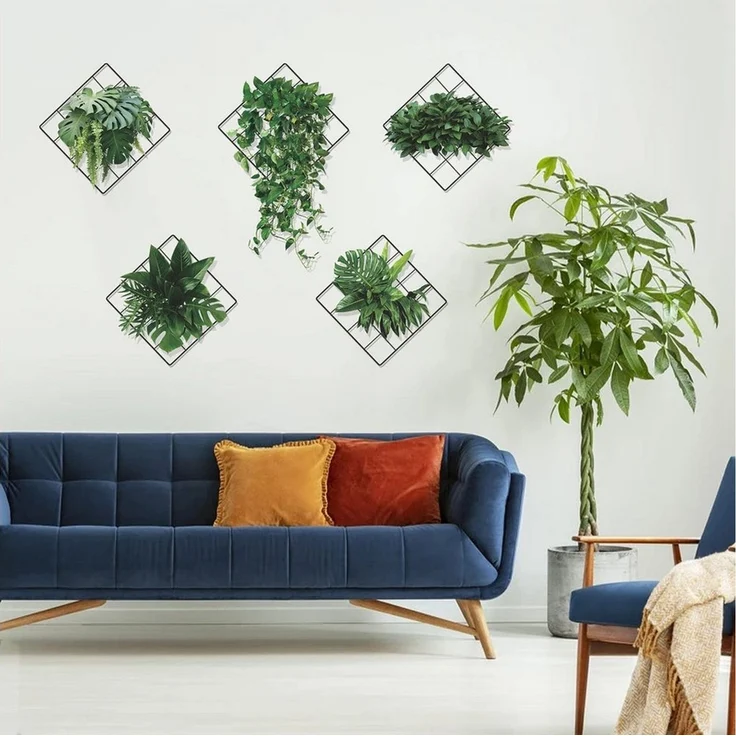 Minicloss Wandsticker Grünen Pflanzen Wandaufkleber, Efeu Blätter Wandsticker, für Küche, Schlafzimmer, Wohnzimmer – Bild 2