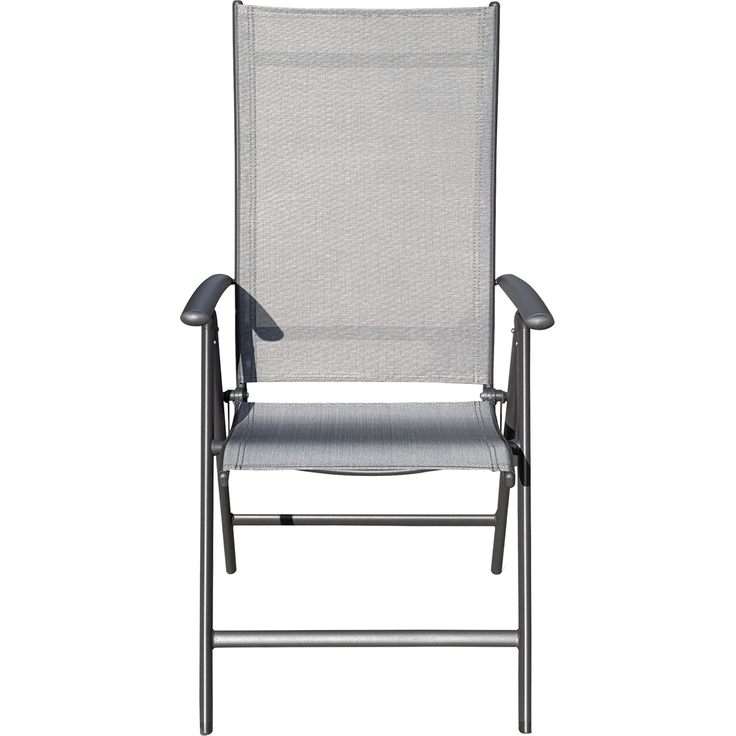 2GARVIO Klappsessel, Sitz und Rücken Textilen AnthrazitGestell Alu Anthrazit (max110KG ) – Bild 3