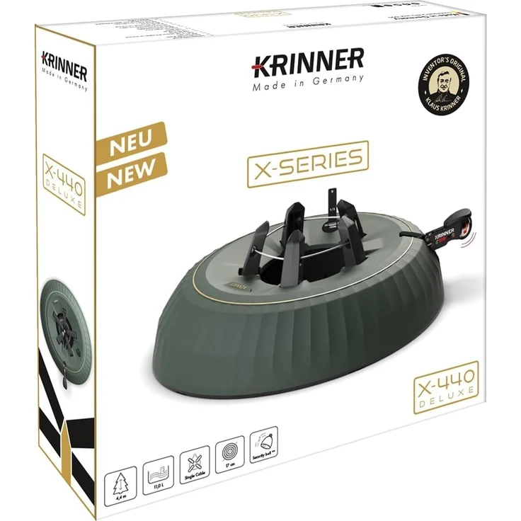 Krinner X-440 Deluxe Christbaumständer, bis 440 cm Baumhöhe, Stamm max Ø 17 cm – Bild 9