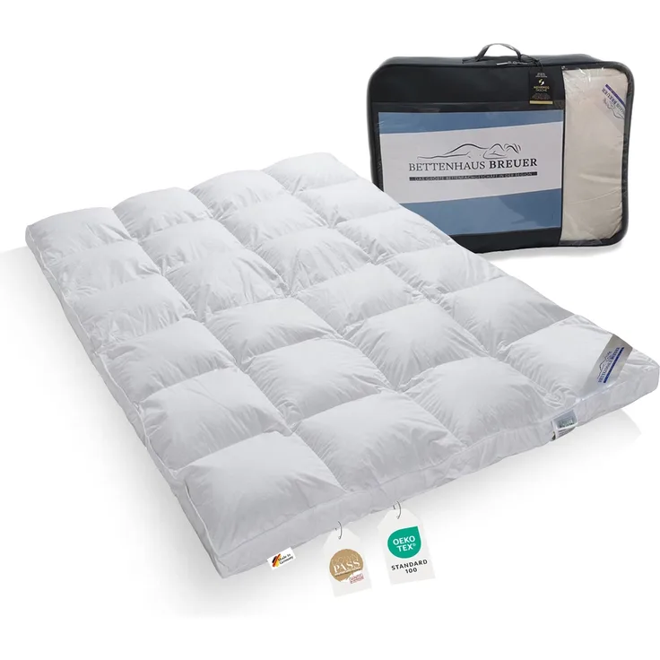 Super warme 100% Winter Hochsteg Daunendecke 1550g Daunen 155x220