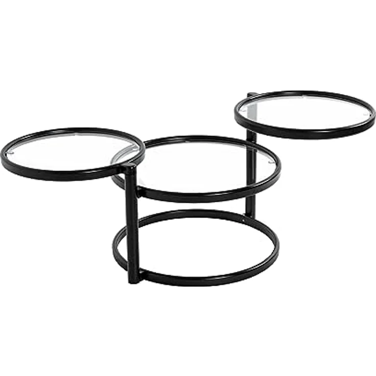 HAKU Möbel Couchtisch, Metall, schwarz, T 50 x B 58-140 x H 43 cm – Bild 2