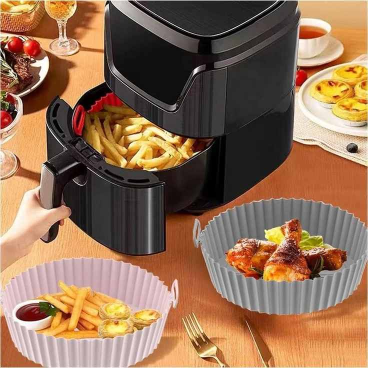 FELIXLEO Obstkuchenform Silikonform 2STK Air Fryer Silikon Backblech Wiederverwendbarer, (2-tlg) – Bild 2