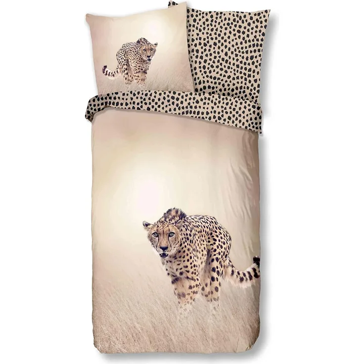 Good Morning Bettwäsche-Set CHEETAH 155x220 cm Sand