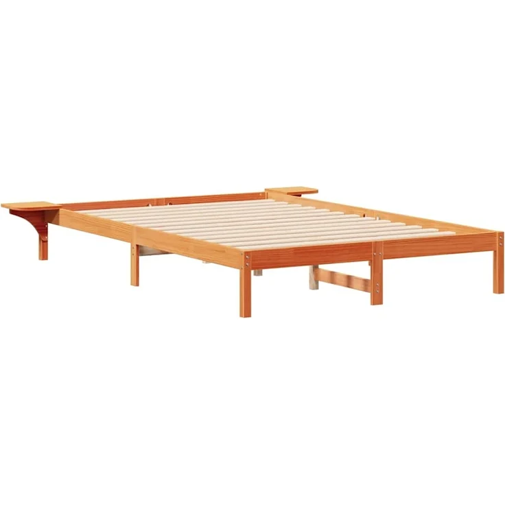 vidaXL Bettgestell mit Nachttischen Wachsbraun 160 x 220 cm 873252 – Bild 1