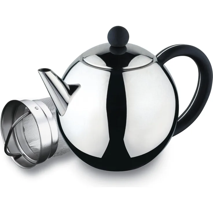 Café Ole St-035x Teekanne, Edelstahl, Silber, 1000 ml
