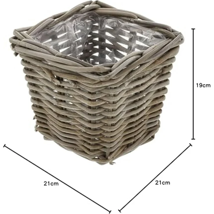 Pflanzer "Rattan" klein Blumenkasten Pflanzkorb Pflanzschale Blumentopf – Bild 7