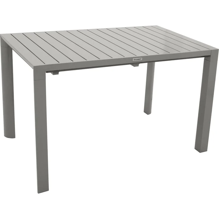 DEGAMO BAGO Garten-Ausziehtisch, Aluminium, silbergrau, 120/162x70cm – Bild 2