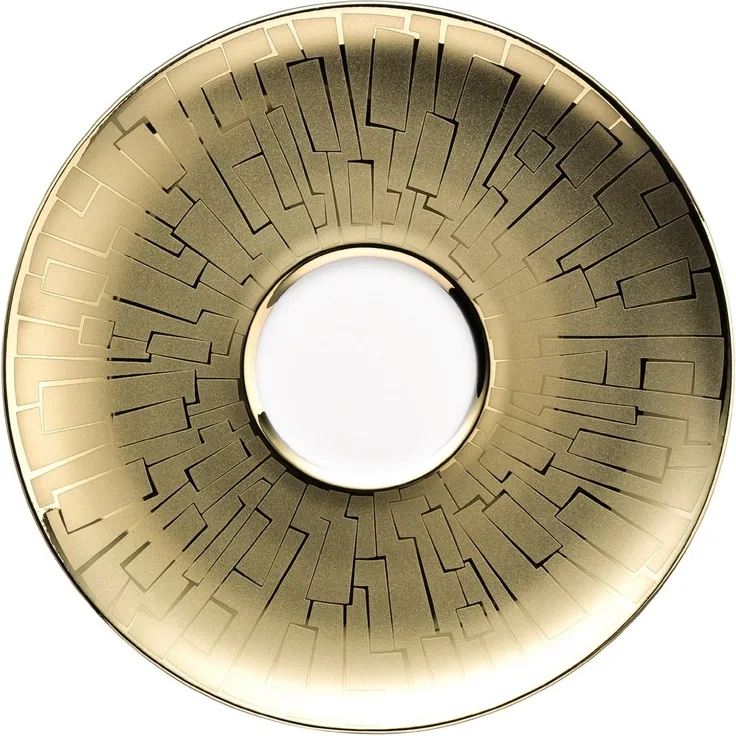 Tee-Untertasse TAC Gropius Skin Gold Rosenthal Studio Line Teetasse, Spülmaschinengeeignet