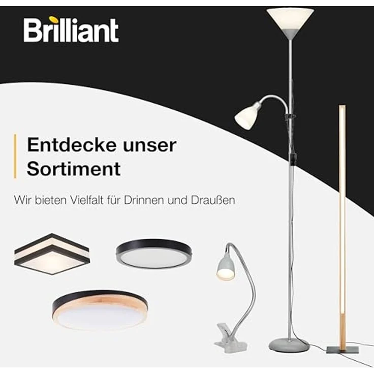 Brilliant LED Deckenleuchte Navara, LED fest integriert, Neutralweiß, Ø 27,5cm, Höhe 3 cm, 1900 lm, 4000 K, IP44 – Bild 7
