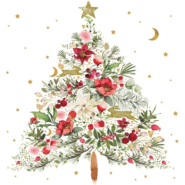 Paperproducts Servietten 33x33 cm Beautiful Christmas Tree