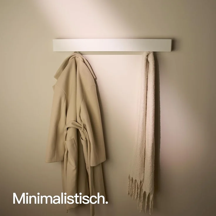 Designfabrik Hamburg Garderobenleiste, Wandgarderobe aus Metall, Garderobenhaken verdeckt – Bild 4