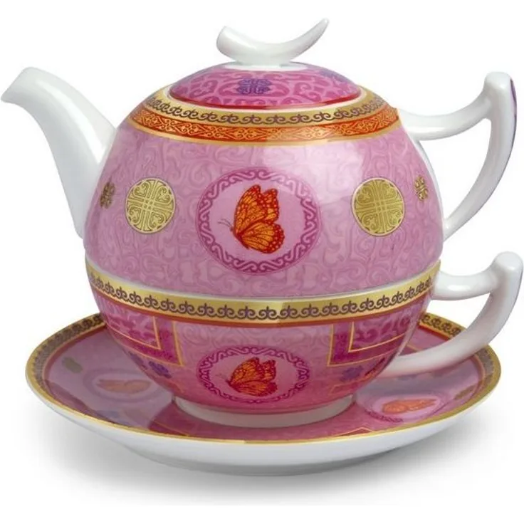 TeaLogic Teeservice Tea For One Set Tilly Teekännchen Tasse Untert. Fine Bone China (1-tlg), 1 Personen, Tee für eine Person / Tea for One Set