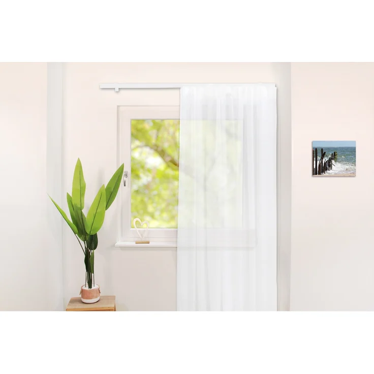 Deco-Raum® Gardinenschiene Innenlauf Loft | Länge: 170cm | Material: Aluminium | Farbe: Weiß – Bild 4
