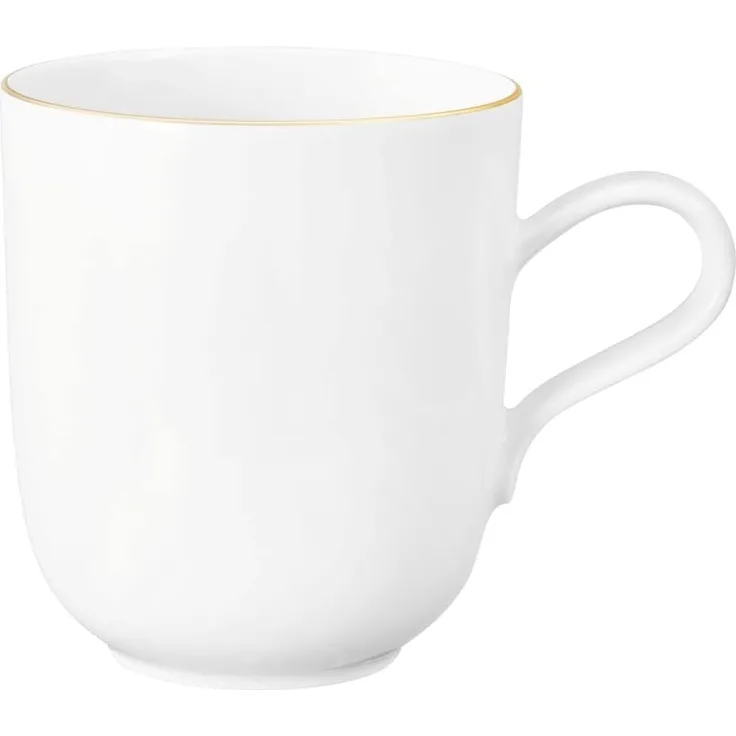 Seltmann Weiden Becher Liberty - Goldrand, 1-tlg, Porzellan, Becher mit Henkel 0,40 l
