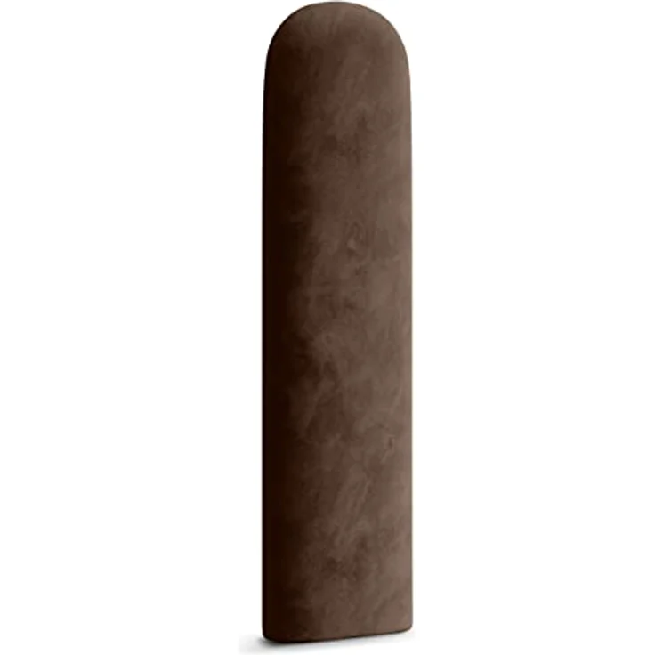 Muralo Polsterpaneel ovales WANDPOLSTER Wandkissen Bettkopfteil Wandpaneel Schlafzimmer Wohnzimmer Bett Lendekissen Modern Luxus Gepolstert Polster Paneel (Braun, 20x80 cm) – Bild 2