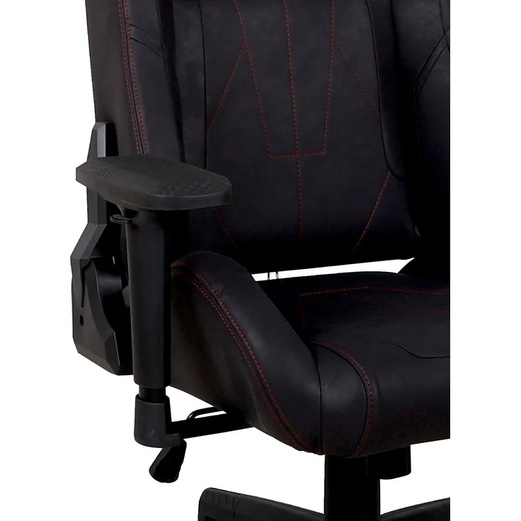 Venda 'DANJO' Gamer Stuhl, Mikrofaser schwarz, 73 x 130 x 60 cm, höhenverstellbar mit Tilt-Funktion – Bild 7