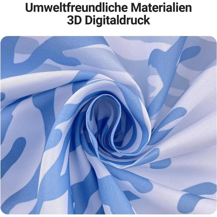 Duschvorhang 120x200 cm Unterwasseralgen Antischimmel Textil Saum – Bild 3