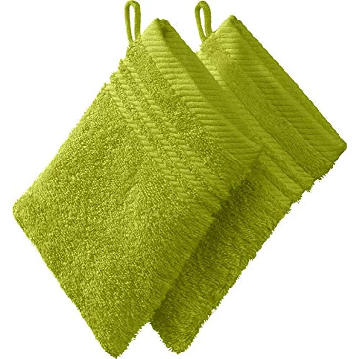 REDBEST Waschhandschuh Waschhandschuh 2er-Pack, Frottier (2-St), Walk-Frottier Uni – Bild 2