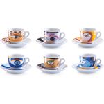 ZELLER 26510 Espresso-Set MAGIC EYES, 12-tlg, Porzellan