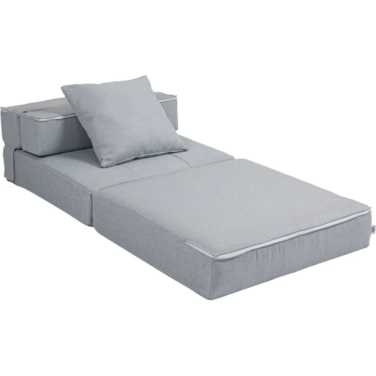 JARDJ Relaxsessel Liegesessel Sessel mit Bettfunktion, inkl 1 Kissen, 70 cm x 70 cm x 61 cm, Hellgrau – Bild 2