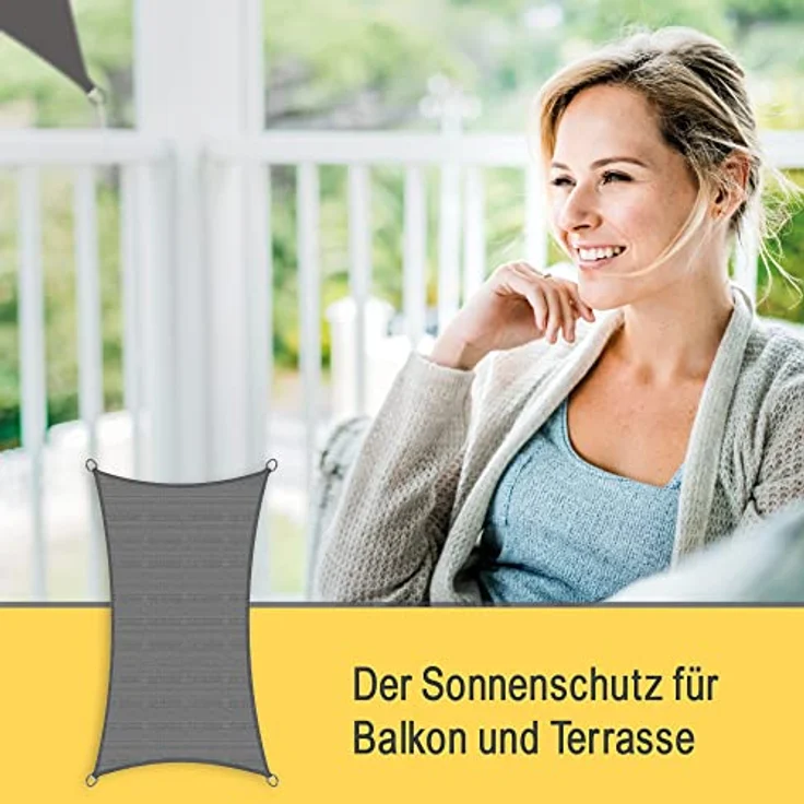Sol Royal SolVision HDPE Sonnensegel HS9 Rechteck Anthrazit, L600xB500 cm – Bild 11