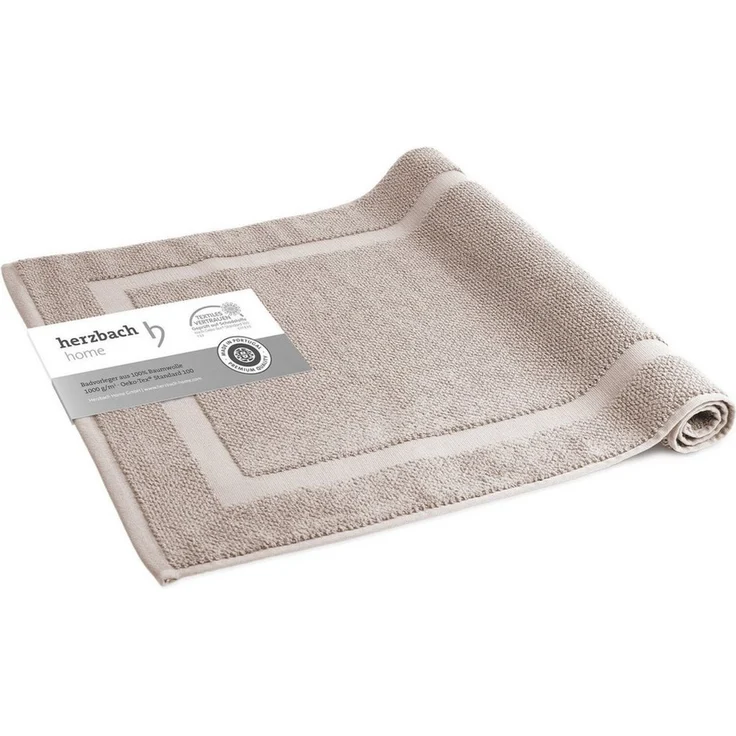 herzbach home Badematte Spa 50x80 cm, Baumwolle, Rechteckig, 1000g/m², Premium-Qualität, 100% Baumwolle, mit Bordüre – Bild 5