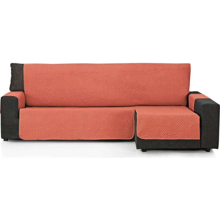 ECOMMERC3 Sofabezug Chaise Long 200 cm, geeignet für Chaise Long Eckteil rechts und Links – Sofabezug Chaise, lang, verstellbar, Braun