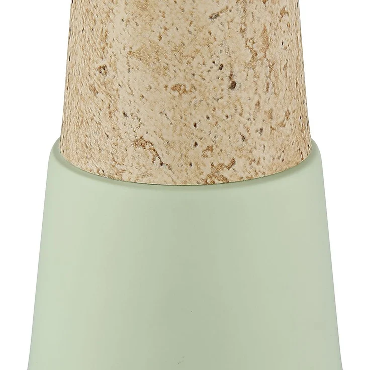 Tischleuchte, Schalter, grün, Travertin-Optik, H 36,5 cm – Bild 9