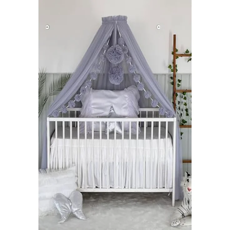 Baby Fancyroom Betthimmel Betthimmel aus 12 Meter Tüll aus 1. Klasse für Kinderbett Gitterbett, Himmel für Babybett Kinderbett – Bild 5