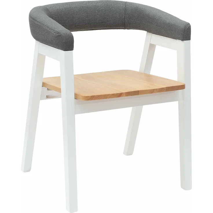 vidaXL Esszimmerstühle 2 pcs Weiß 54 x 57 x 73 cm Massives Gummiholz 42020425 – Bild 3