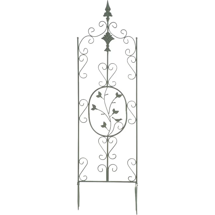 Rankgitter FALK - 35 x 1 x 122 cm, Metall, Antik-Grün | Rankhilfe Kletterpflanzen Gartendekoration – Bild 1