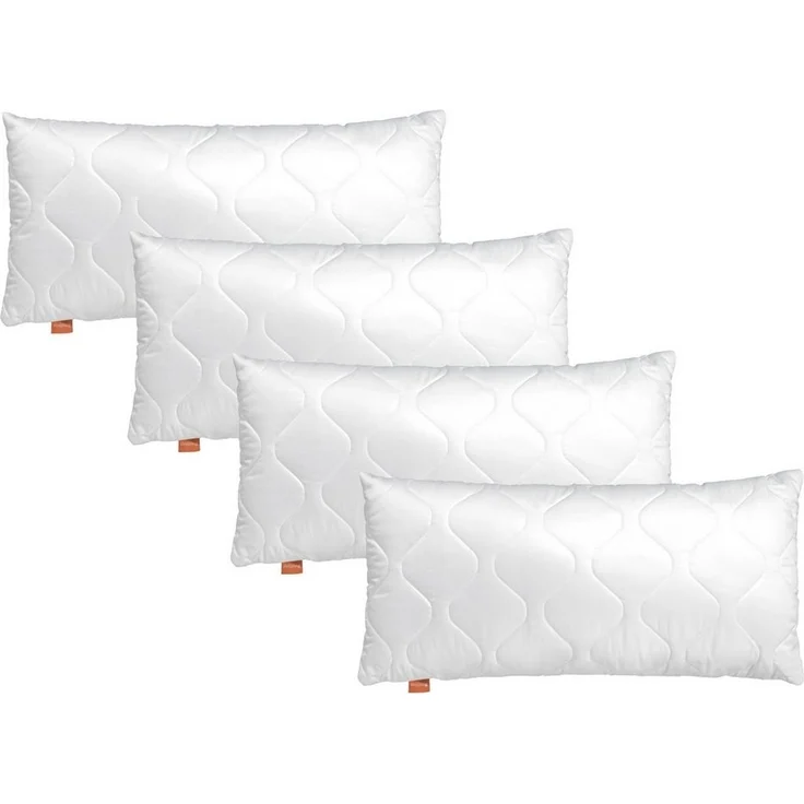sleepling Kopfkissen Basic 100, in 40x80 cm, 80x80 cm und vielen weiteren Größen, Füllung: Kunstfaserfüllung, Bezug: 100% Mikrofaser, Seitenschläfer, Rückenschläfer, Bauchschläfer, auch als Set erhältlich, 4-tlg, orthopädisch, waschbar bis 60°C, Füllme... – Bild 1