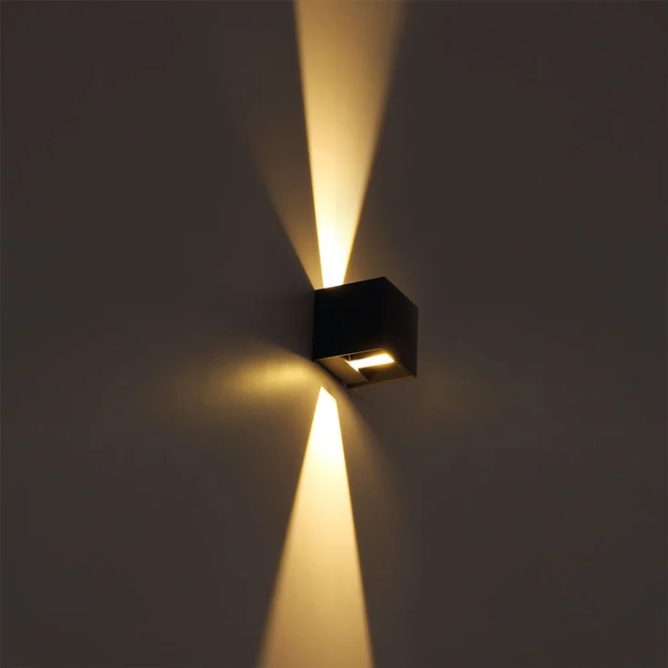 LED Wandleuchte, Aluminium, anthrazit, L 10 cm – Bild 5