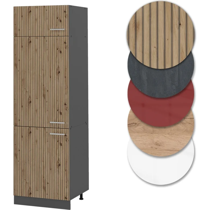 Kühlumbauschrank R-Line Artisan-Eiche 60 cm Vicco – Bild 6