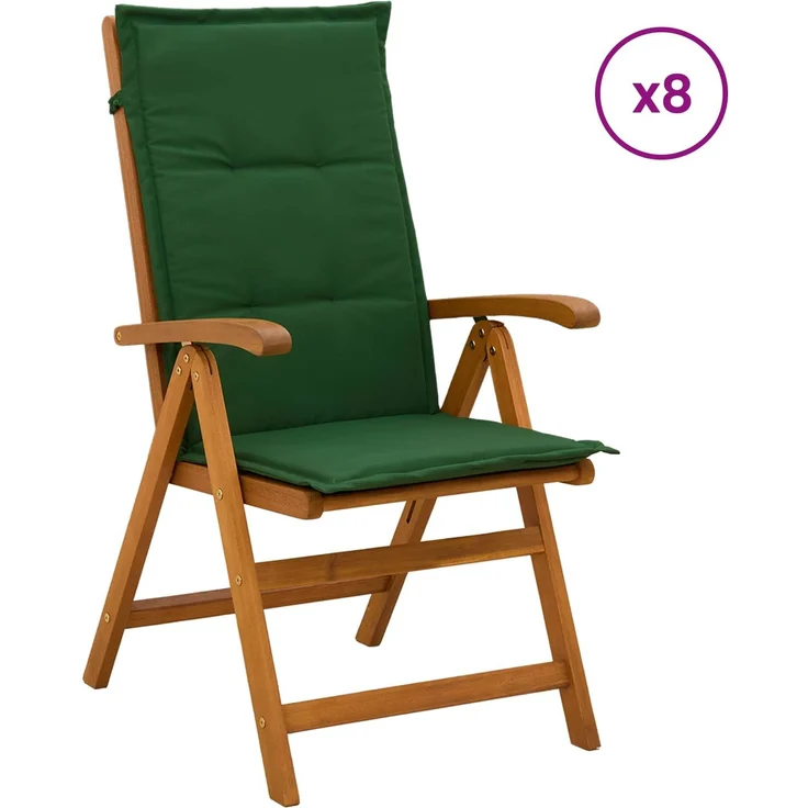 vidaXL Liegestühle für den Garten 8 stk. Natur Massivholz Akazie 3434481 – Bild 1